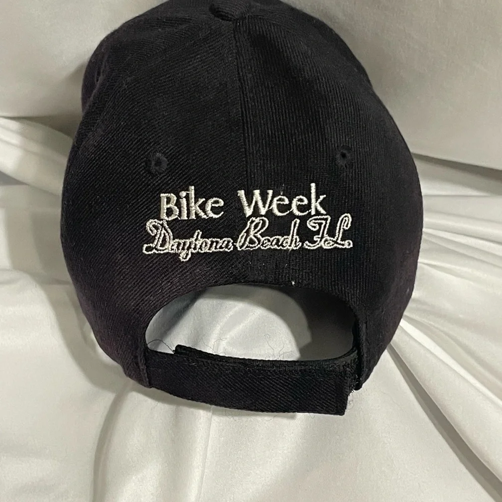 Daytona Beach Bike Week Black with Eagle and Claws Embroidered Cap